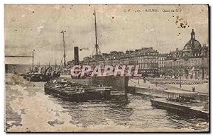 Carte Postale Ancienne Rouen Quai