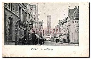 Carte Postale Ancienne Belgique Bruges Rue des Pierres