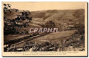 Bild des Verkufers fr Carte Postale Ancienne Biriatou Htel Restaurant Bonnet Atchenia vue sur le versant espagnol du point de dpart de l'attaque nationaliste 9 zum Verkauf von CPAPHIL