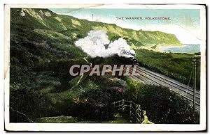 Carte Postale Ancienne Great Britain The Warren Folkestone Train