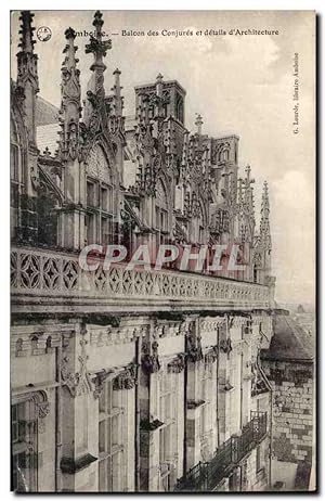 Seller image for Amboise Carte Postale Ancienne Balcon des conjures et details d'architecture for sale by CPAPHIL