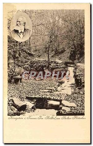 Bild des Verkufers fr Carte Postale Ancienne Konigstein i Taunus Im Billtal am Stoltze Platschen zum Verkauf von CPAPHIL