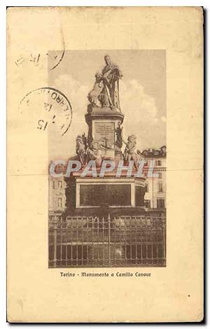 Carte Postale Ancienne Italie Italia Torino Monumento a Camillo lavour