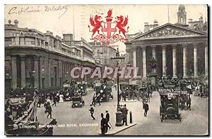 Carte Postale Ancienne Great Britain Londres London the bank and Royal Exchange