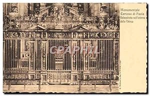 Bild des Verkufers fr Italie Italia Carte Postale Ancienne Monumentale certosa di Pavia zum Verkauf von CPAPHIL