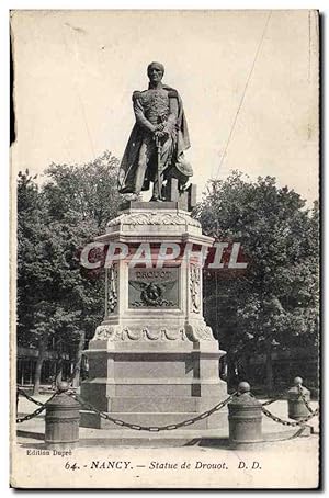 Carte Postale Ancienne Nancy Statue de Drouot