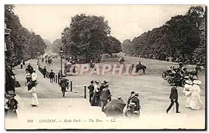 Seller image for Carte Postale Ancienne Great Britain B London Londres Hyde Park The row for sale by CPAPHIL