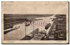 Carte Postale Ancienne Karlsruhe Rheinhafen