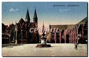 Carte Postale Ancienne Braunschweig Allstadtmarkt