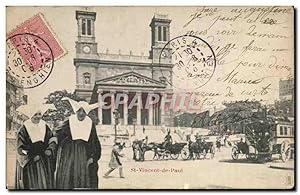 Paris - 10 - St Vincent de Paul - smiling nun - nonne - bonne soeur - Carte Postale Ancienne