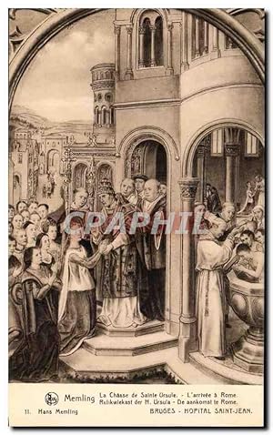 Image du vendeur pour Carte Postale Ancienne Memling La chasse de Sainte Ursule L'arrivee a Rome mis en vente par CPAPHIL