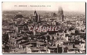 Bordeaux Carte Postale Ancienne Panorama de la ville