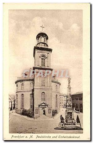 Bild des Verkufers fr Carte Postale Ancienne Frankfurt a M Paulskirche und Einheitsdenkmal zum Verkauf von CPAPHIL