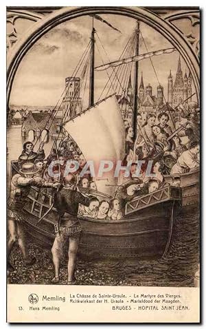 Image du vendeur pour Carte Postale Ancienne Memling La chasse de Sainte Ursule Le martyre des vierges mis en vente par CPAPHIL