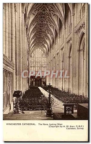 Angleterre - England - Winchester Cathedral - The Nave looking West - Carte Postale Ancienne