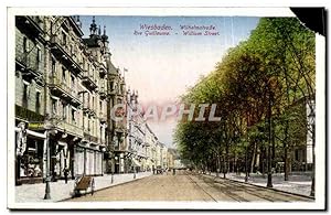Bild des Verkufers fr Allemagne - Deutschland - Wiesbaden - Wilhelmstrasse - Carte Postale Ancienne zum Verkauf von CPAPHIL