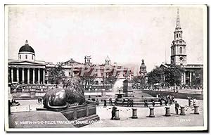 Imagen del vendedor de Carte Postale Ancienne Great Britain Londres london St Martin in the fields Trafalgar square a la venta por CPAPHIL