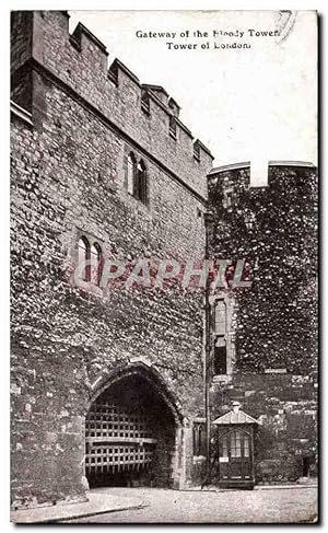 Carte Postale Ancienne Londres London Gateway of the bloody tower Tower of London