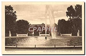 Potsdam Carte Postale Ancienne An der grossen Fontaine Im park vom Sanssouci