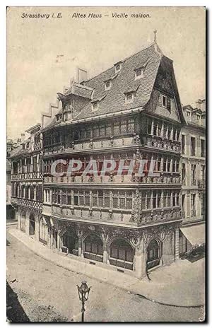 Bild des Verkufers fr Carte Postale Ancienne Strassburg Altes Haus zum Verkauf von CPAPHIL