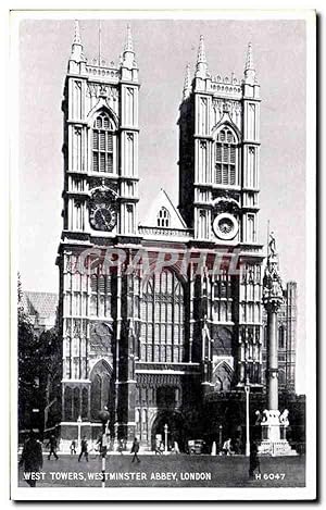 Imagen del vendedor de Angleterre - England - London - Westminster Abbey - West Towers - Carte Postale Ancienne a la venta por CPAPHIL