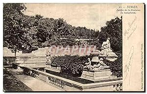 Carte Postale Ancienne Nimes Jardin de la fontaine Le Nympheum