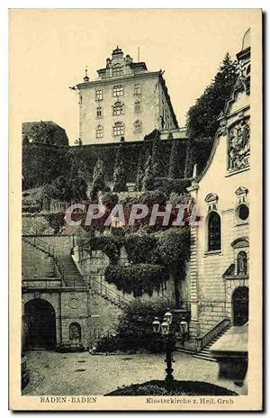 Bild des Verkufers fr Carte Postale Ancienne Baden Baden Klosterkirche z Heil Grab zum Verkauf von CPAPHIL