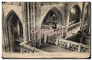 Carte Postale Ancienne Eglise de Brou Les galeries du choeur