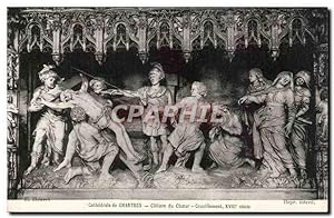 Image du vendeur pour Chartres Carte Postale Ancienne La cathdrale Crucifiement Cloture du choeur mis en vente par CPAPHIL