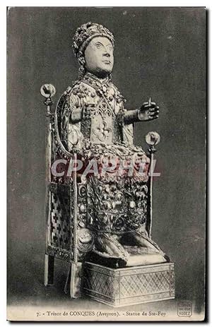 Carte Postale Ancienne Tresor de Conques Statue de Ste Foy