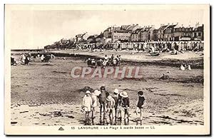 Langrune sur Mer Carte Postale Ancienne La plage a marée basse