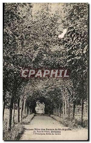 Imagen del vendedor de Carte Postale Ancienne Orleans Maison mere des soeurs de St Aignan 20 rue st Marc Principale alle du jardin a la venta por CPAPHIL