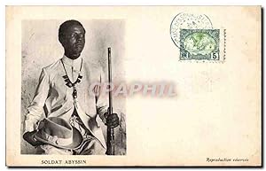 Carte Postale Ancienne Cote des Somalis Djibouti Soldat Abyssin