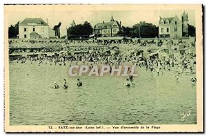 Carte Postale Ancienne Batz sur mer vue d'ensemble de la plage