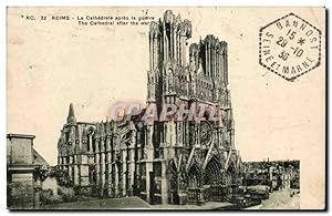 Imagen del vendedor de Carte Postale Ancienne Reims La cathdrale apres la guerre a la venta por CPAPHIL