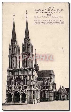 Image du vendeur pour Carte Postale Ancienne Lille Basilique ND de la Treille (en construction) mis en vente par CPAPHIL