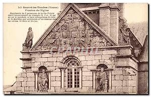 Seller image for Carte Postale Ancienne Quarre les Tombes Fronton de l'glise for sale by CPAPHIL