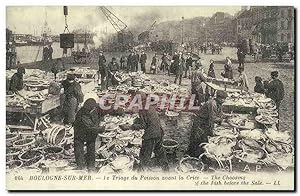 Reproduction Boulogne sur mer Le triage du poisson avant la criee