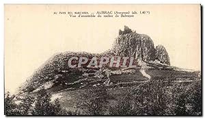 Carte Postale Ancienne Parc des Narcisses Aubrac vue d'ensemble du rocher de Belveyet