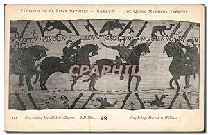 Bild des Verkufers fr Carte Postale Ancienne Bayeux Tapisserie de la reine Mathilde Guy amene Harold a Guillaume zum Verkauf von CPAPHIL