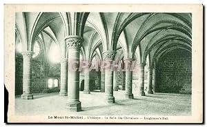 Bild des Verkufers fr Carte Postale Ancienne Mont Saint Michel Abbaye Salle des chevaliers zum Verkauf von CPAPHIL