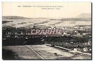 Carte Postale Ancienne Toulon vue générale prise du Mont Faron