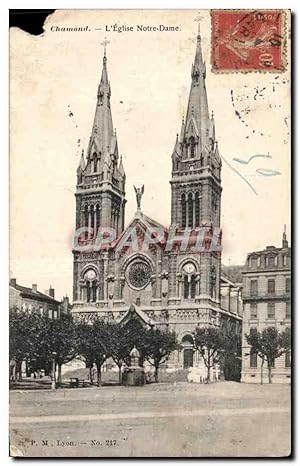 Carte Postale Ancienne Chamond L'église Notre Dame