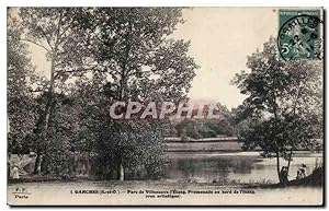 Carte Postale Ancienne Garches Parc de Villeneuve Promenade au bord de l'etang
