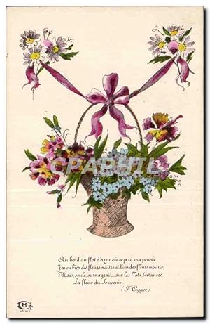 Seller image for Fleurs - Flowers - Victorian - basket of flowers - Carte Postale Ancienne for sale by CPAPHIL