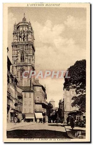 Image du vendeur pour Rodez Carte Postale Ancienne Clocher de la cathdrale mis en vente par CPAPHIL