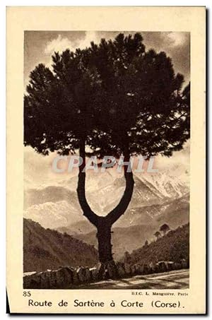 Seller image for Carte Postale Ancienne Corse Corsica Route de Sartene a Corte for sale by CPAPHIL