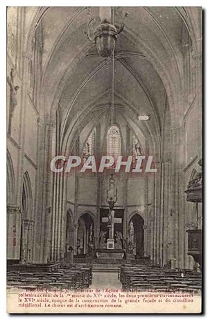 Carte Postale Ancienne Dreux Intérieur de l'église St Pierre
