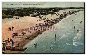 Carte Postale Ancienne Grau du Roi vue générale de la plage
