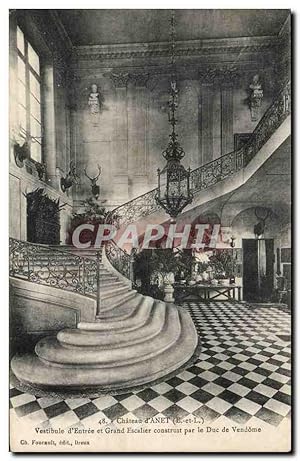 Image du vendeur pour Carte Postale Ancienne Chteau d'Anet Vestibule d'entre et grand escalier construit par le duc de Vendome mis en vente par CPAPHIL